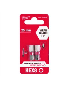 Bit Shockwave Hex8 25mm - 2 bucăți [4932430898]  2