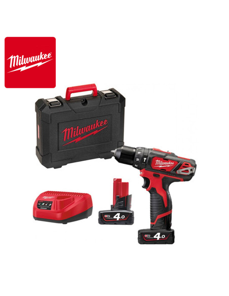 Filetanta Milwaukee M12 BPD 402C cu 2 acumulatori M12 4Ah - cod 4933441935