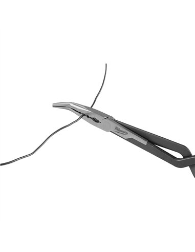 Cleste cu nas lung - Milwaukee - Long Reach Plier - 45° - cod 4932492498