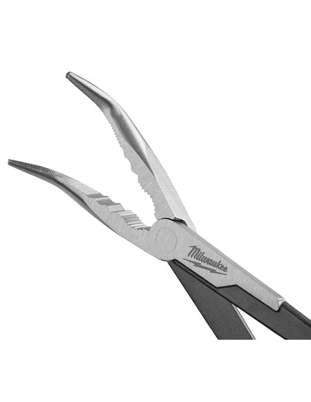 Cleste cu nas lung - Milwaukee - Long Reach Plier - 45° - cod 4932492498