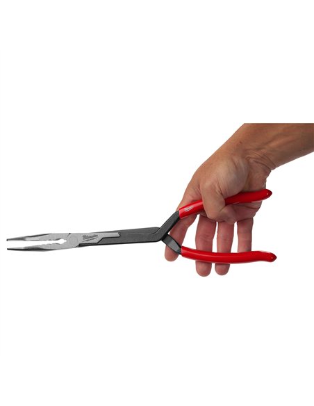 Cleste cu nas lung - Milwaukee - Long Reach Plier - 45° - cod 4932492498