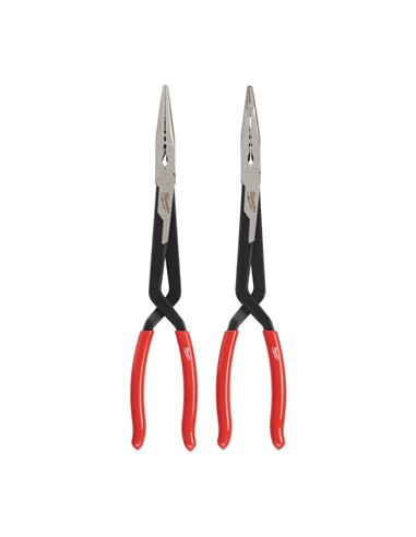 Cleste cu nas lung - Milwaukee - Long Reach Pliers 2 buc Set - cod 4932492499