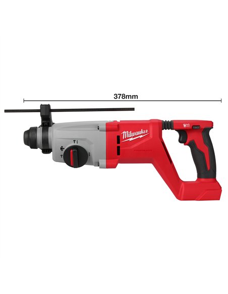 Ciocan rotopercutor fara perii 26 mm SDS-Plus M18 cu maner D - Milwaukee - M18 BLHACD26-0X - cod 4933492482
