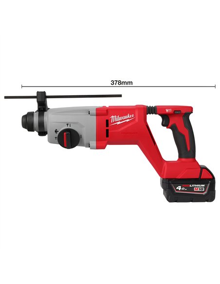 Ciocan rotopercutor fara perii 26 mm SDS-Plus M18 cu maner D - Milwaukee - M18 BLHACD26-402X - cod 4933492480