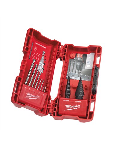 Set Combo, burghiu în trepte și burghie Thunderweb [48899350] 