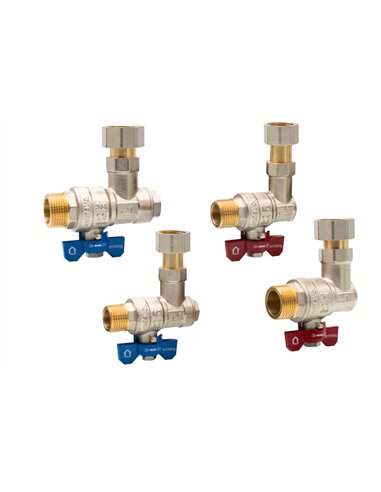 Set 4 robineti coltar cu olandez 2x3/4" - 2x1/2" MF - Ermetiq - ER-CHS/4