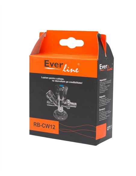 Robinet coltar combinat cu doua iesiri 1/2"x3/8"x3/4" - Ermetiq - RB-CW12