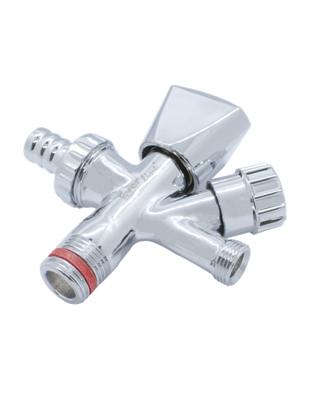 Robinet coltar combinat cu doua iesiri 1/2"x3/8"x3/4" - Ermetiq - RB-CW12