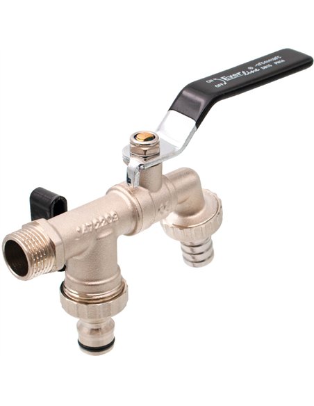 Robinet alama dublu serviciu cu doua iesiri 1/2" - Ermetiq - RB-RA12D