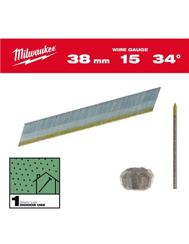 Cuie 15G, 34, 38mm, G, 2.500 bucăți [4932492575] 