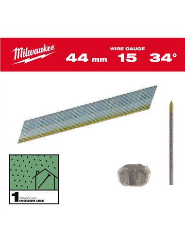 Cuie 15G, 34, 44mm, G, 2.500 bucăți [4932492576] 