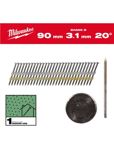 Cuie cap rotund, 20, 90mm, 1.750 bucăți [4932492590] 