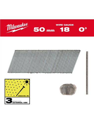 Cuie inox 18G, 50mm, 3.000 bucăți [4932492564] 