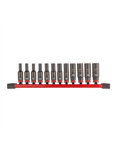Set de 12 chei tubulare de impact ShW 1/4, lungi, 1 set [4932480453] 