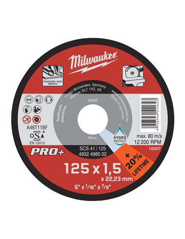 Disc de tăiere PRO+  SCS41 125x1.5mm [4932498002] 