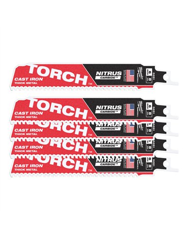 Pânze fierăstrău sabie TCT TORCH NITRUS 150x8T - 5 buc [48475561] 
