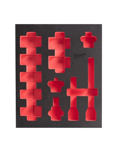Inserție spumă goală 417x355mm pentru tubulare lungi 3/4" [4932493397] 