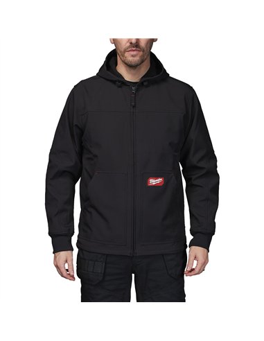 Jachetă Softshell neagră cu glugă L [4932498273] 