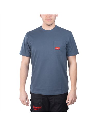WTSSBLU S Tricou lucru albastru [4932493013] 