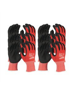 Set 12 bucăți Mănuși rezistente la tăiere, Nivel A - XL/10 [4932471616] 