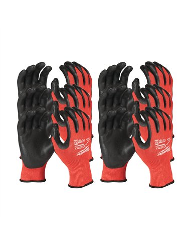Set 12 bucăți Mănuși rezistente la tăiere, nivel C - XL/10 [4932471620] 
