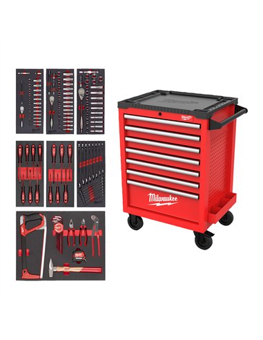 Dulap metalic mobil, 69 cm,  dotat cu 131 buc [4932499182] 