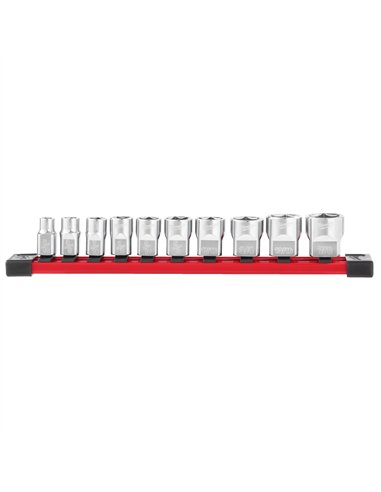 Set 10 bucăți chei tubulare cromate 3/8˝ sistem imperial [4932492508] 
