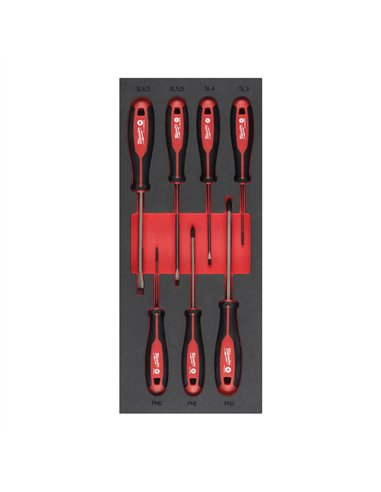 Inserție din spumă set 7 surubelnițe SL+PH [4932492394] 