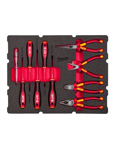 Inserție spumă Packout cu 9 scule pentru electricieni [4932493637] 