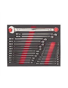 Set 27 bucăți chei fixe combinate MAX BITE în inserții spumă [4932493247] 