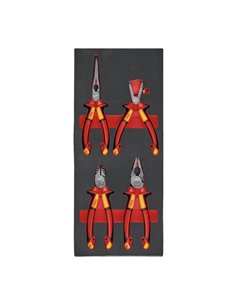 Set 4 bucăți clești VDE în inserție spumă [4932493250] 