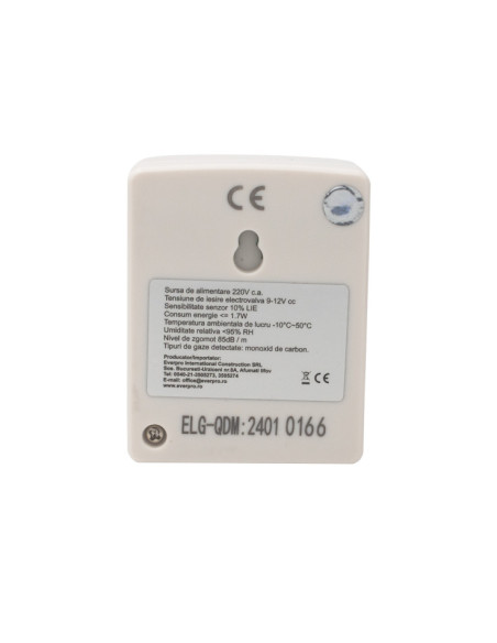 Detector monoxid de carbon 220V/AC 9-12V/CC