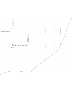 Tabla zincata perforata 250 mm x 250 mm x 1 mm 2