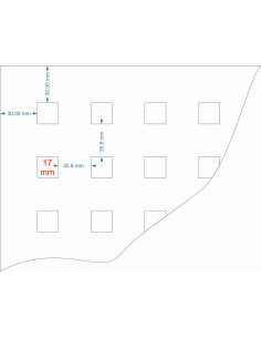 Tabla zincata perforata 500 mm x 500 mm x 1 mm 2