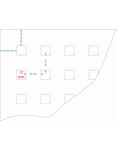 Tabla zincata perforata 1000 mm x 1000 mm x 1 mm 2