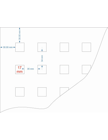 Tabla zincata perforata 1000 mm x 2000 mm x 1 mm