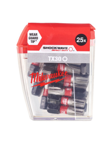 Bit de impact, Shockwave Impact Duty™, TX30x25mm - 25buc, 4932430886 Milwaukee