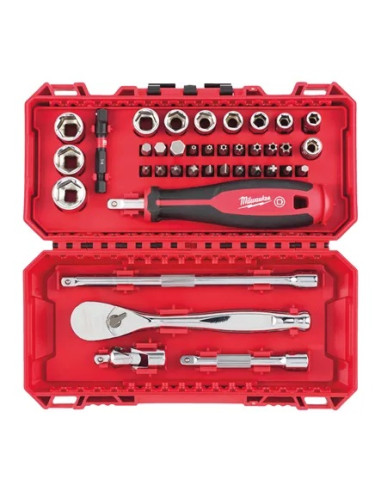 Set ¼″ antrenor cu clichet, șurubelniță și chei tubulare - Milwaukee - cod 4932498381