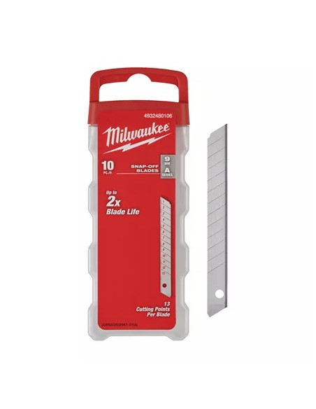 Lame de cutter Milwaukee 9 mm Silver blade set 10 buc pachet cod 4932480106