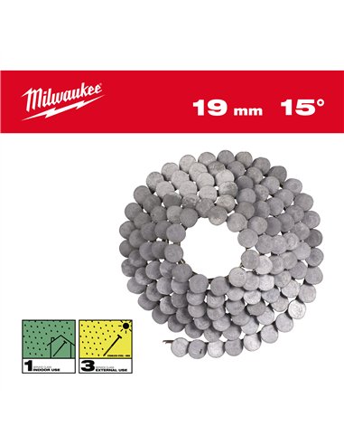 Cuie rolă - Milwaukee - 15° RH 3.05 x 19 mm / RS / HDG-2880 - cod 4932499319