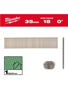 Cuie T, 18G, cap subțire cu finisaj - Milwaukee -  - cod 4932498743