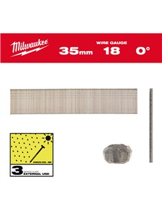 Cuie T, 18G, cap subțire cu finisaj - Milwaukee -  - cod 4932498745