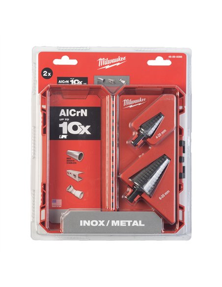 Burghie în trepte din cobalt - Milwaukee - Cobalt step drill set (2pc) - cod 48899398