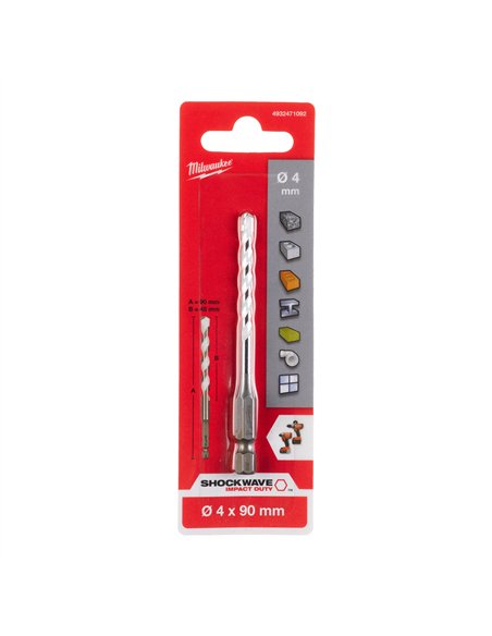 Burghie multimaterial - Milwaukee - MM 4 x 90 - 1 buc - cod 4932471092