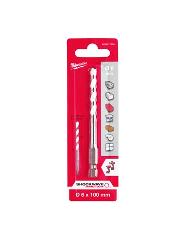 Burghie multimaterial - Milwaukee - MM 6 x 100 - 1 buc - cod 4932471096