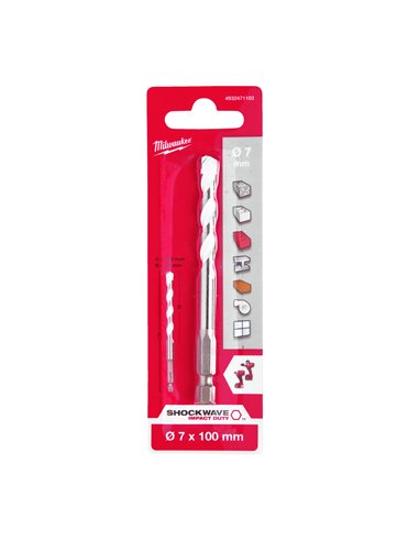 Burghie multimaterial - Milwaukee - MM 7 x 100 - 1 buc - cod 4932471103