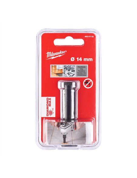 Burghie diamantate M14 pentru găurire uscată - Milwaukee - M14 Diamond Drill 14mm - 1 buc - cod 4932471763