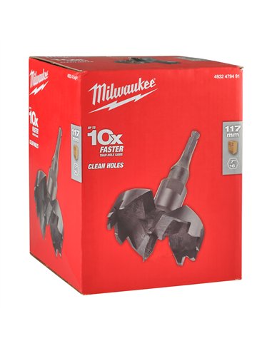 Burghie freză de dimensiuni mari - Milwaukee - SFD 117 mm - 1 buc - cod 4932479491