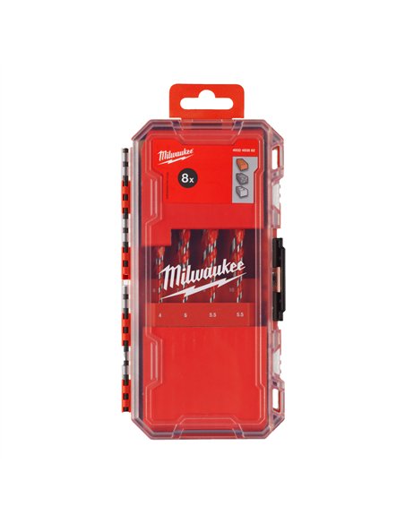 Burghie premium de beton - Milwaukee - Hammer Drill Bit 8 buc Set [UK] - cod 4932493882