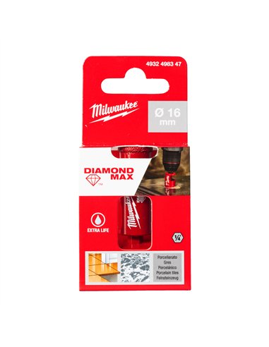 Burghie DIAMOND MAX 1/4 " pentru găurire umedă - Milwaukee - cod 4932498347